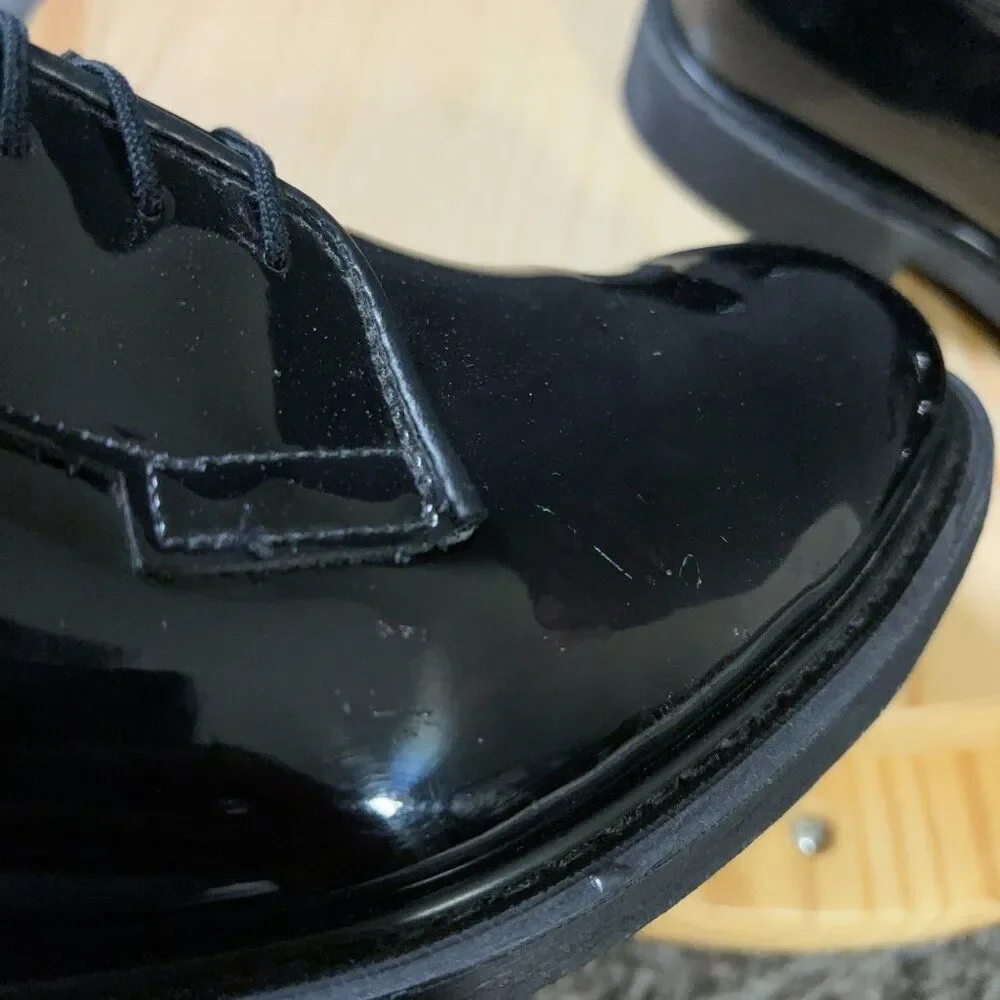 Altama Oxford Mens Size 10 Wide Black Leather Military Vibram Dress Shoes USA